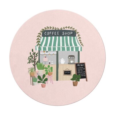 Mouse Pad Miquelrius Στρογγυλό 200mm Coffee Shop