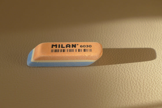 Milan δίχρωμη πορτοκαλί-μπλε γόμα με ρίγα 6030