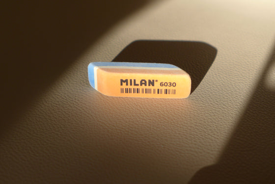 Milan δίχρωμη πορτοκαλί-μπλε γόμα με ρίγα 6030