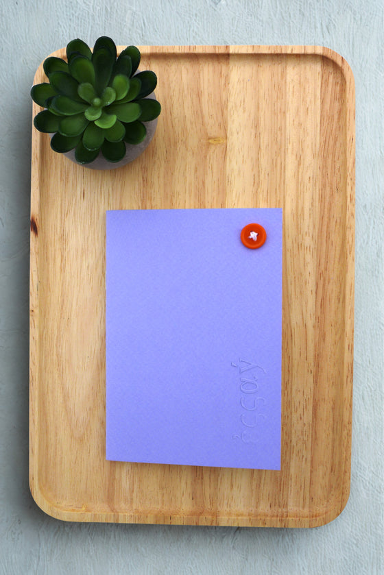 Σημειωματάριο/κουμπί Μωβ με 40 Chamois cream σελίδες χωρίς γραμμές 10.5x15 εκ.