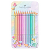 Faber Castell - Σετ 12 ξυλομπογιές σε μεταλλική κασετίνα - Sparkle Metal Pastell