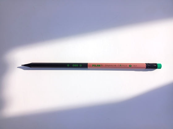 Μολύβι Milan ΗΒ με πράσινη γόμα 1417