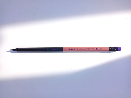 Μολύβι Milan ΗΒ με μωβ γόμα 1417
