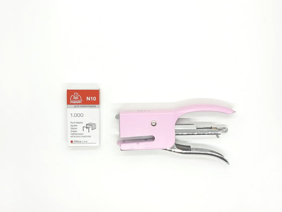 Συρραπτικό Maestri Mini Plier No.10 - Ροζ παστέλ