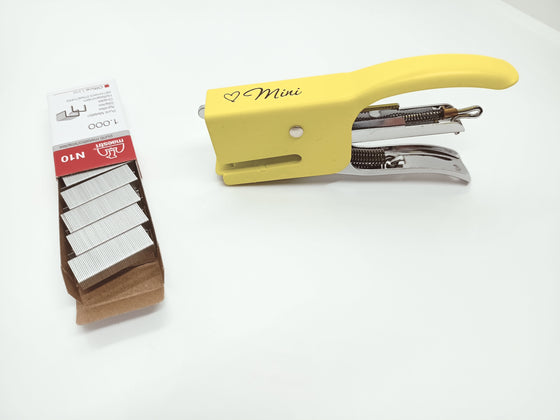 Συρραπτικό Maestri Mini Plier No.10 - Κίτρινο παστέλ