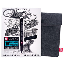  Sakura Black Edition - Πενάκια σχεδίου  Pigma Micron - 10 τεμάχια με θήκη