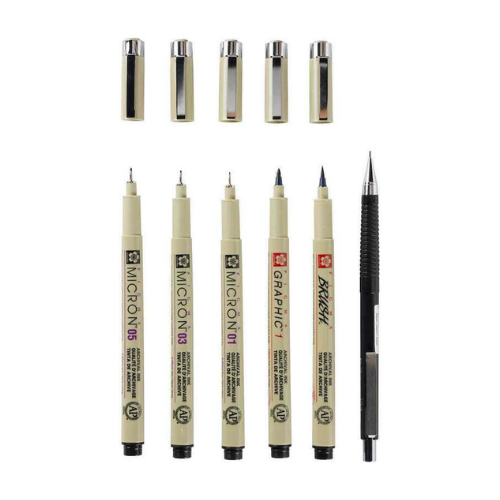 Manga Japan Set - Πενάκια σχεδίου Sakura Pigma Micron 6 τεμάχια