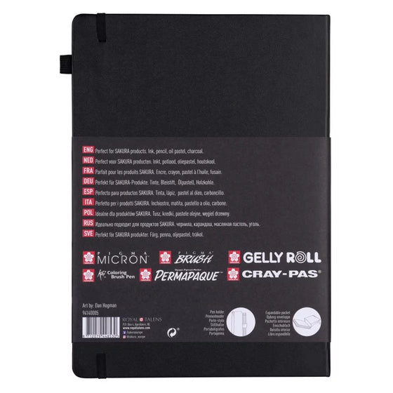 Σημειωματάριο σκίτσου Royal Talens Sakura Μαύρο 21x30cm 140gr